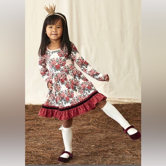 NWT Matilda Jane Kensley Girls Floral Print Dress ~ - Picture 2 of 9